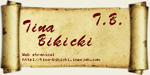 Tina Bikicki vizit kartica